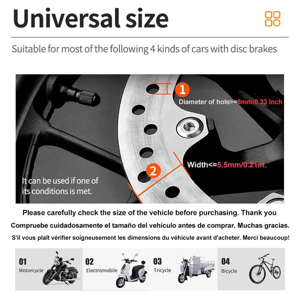 Antivol de moto et vélo 110 dB - Disc Lock Brake avis et prix